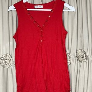 Ribbed Red Tank NWOT